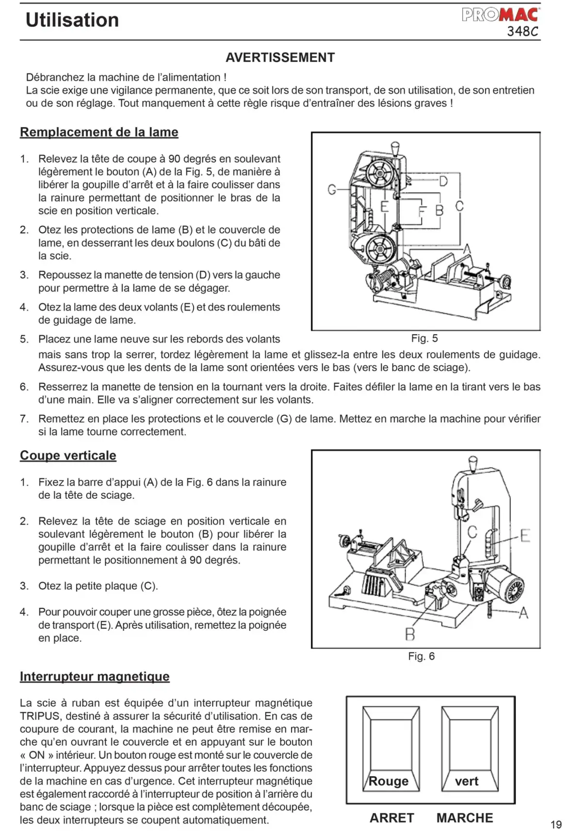 348C Scie à ruban 230 V, 0.37kW, capacité de coupe 100mm — Image 8