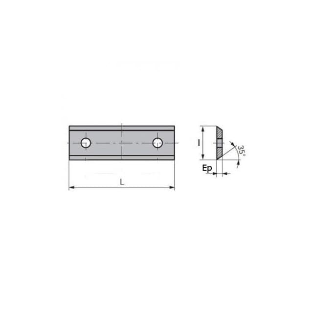 BOÎTE DE 10 PLAQUETTES CARBURE 50 X 12 X 1.5